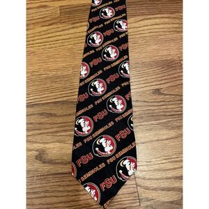 Vintage RM Sport FSU Florida State Seminoles All Over Print Tie Silk Made in USA